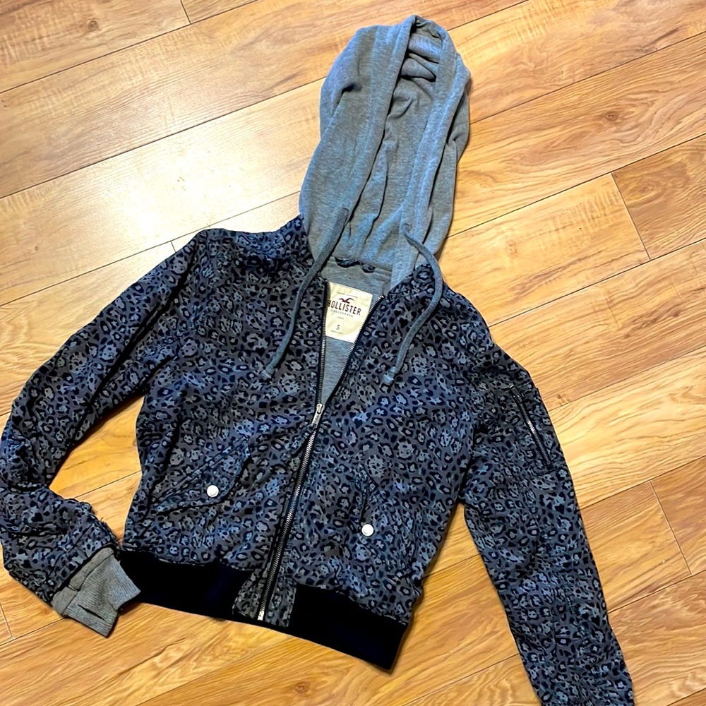 Hollister Leopard Print Hooded Jacket